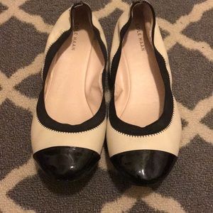 Cole Haan black and White flats
